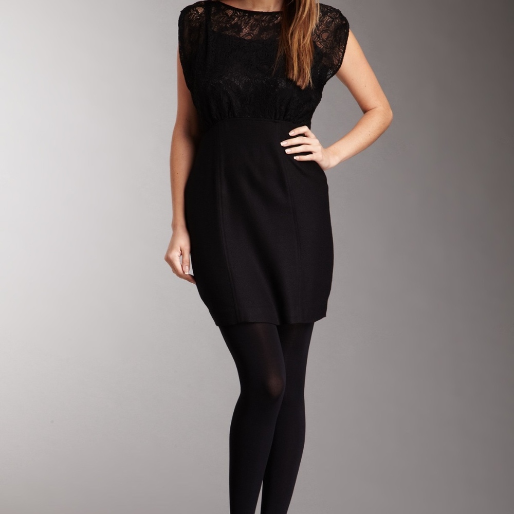 French Connection Lace top Black Dress Size 6